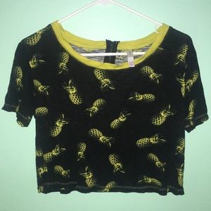 Xhilaration Pineapple Crop Top